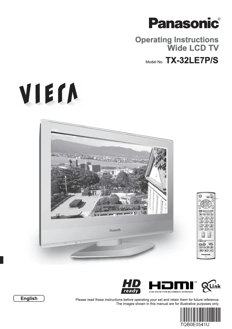 Page 1 of the manual User Manual Panasonic Viera TX-32LE7PS