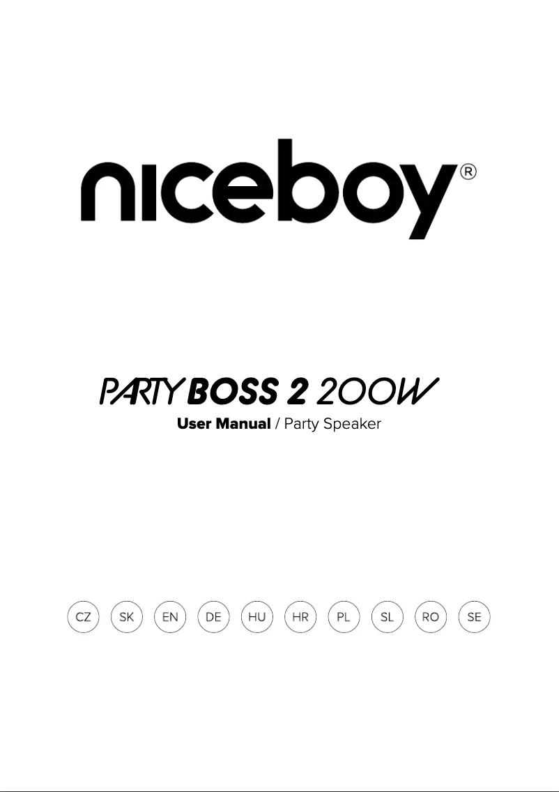 First page image of the manual for PARTY Boss 2 200W