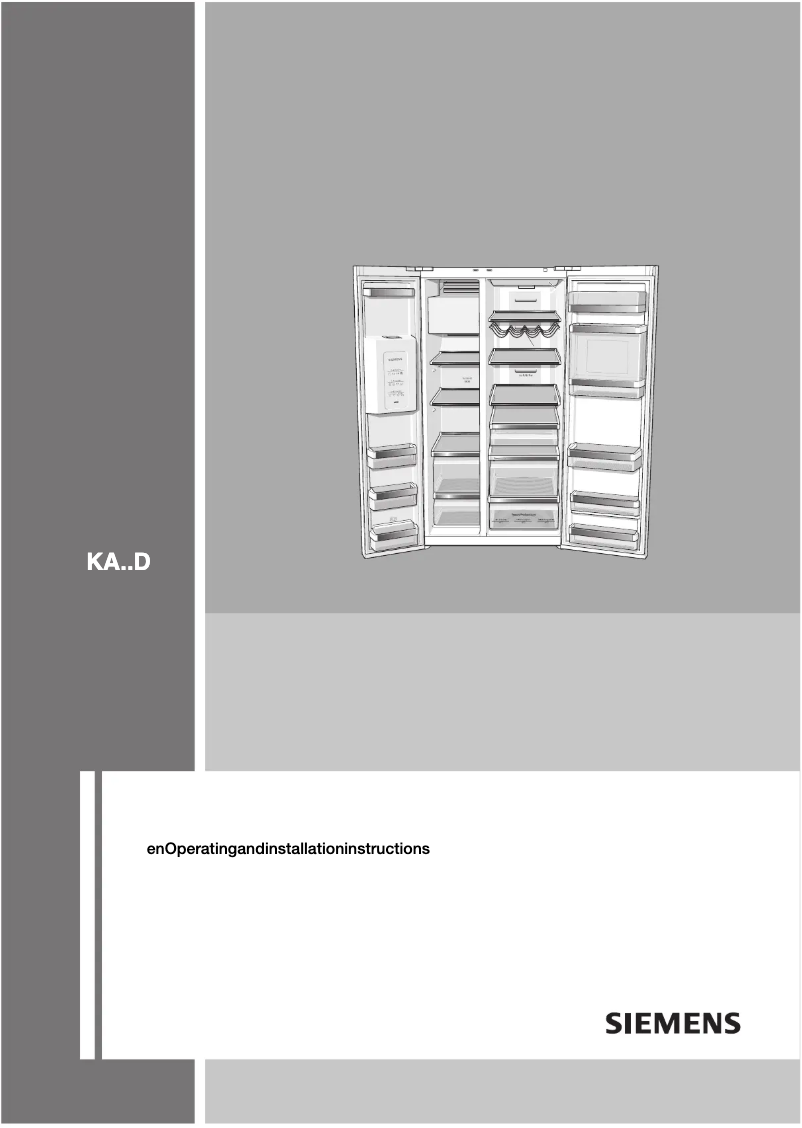 Page 1 of the manual User Manual Siemens KA62DA71GB