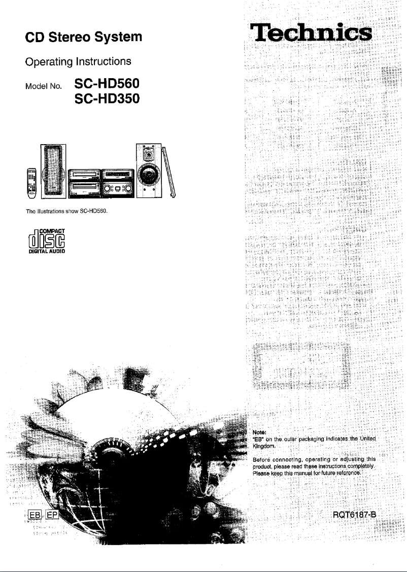 First page image of the manual for SC-HD560