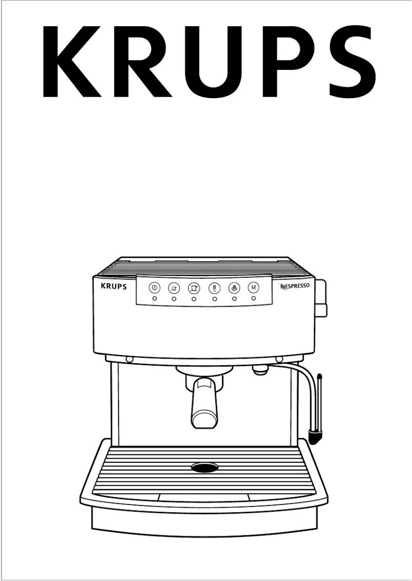 Page 1 de la notice Manuel utilisateur Krups Nespresso Programmatic F897