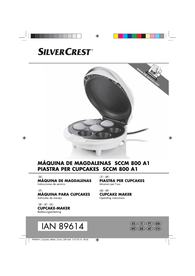 Page 1 of the manual User Manual SilverCrest SCCM 800 A1