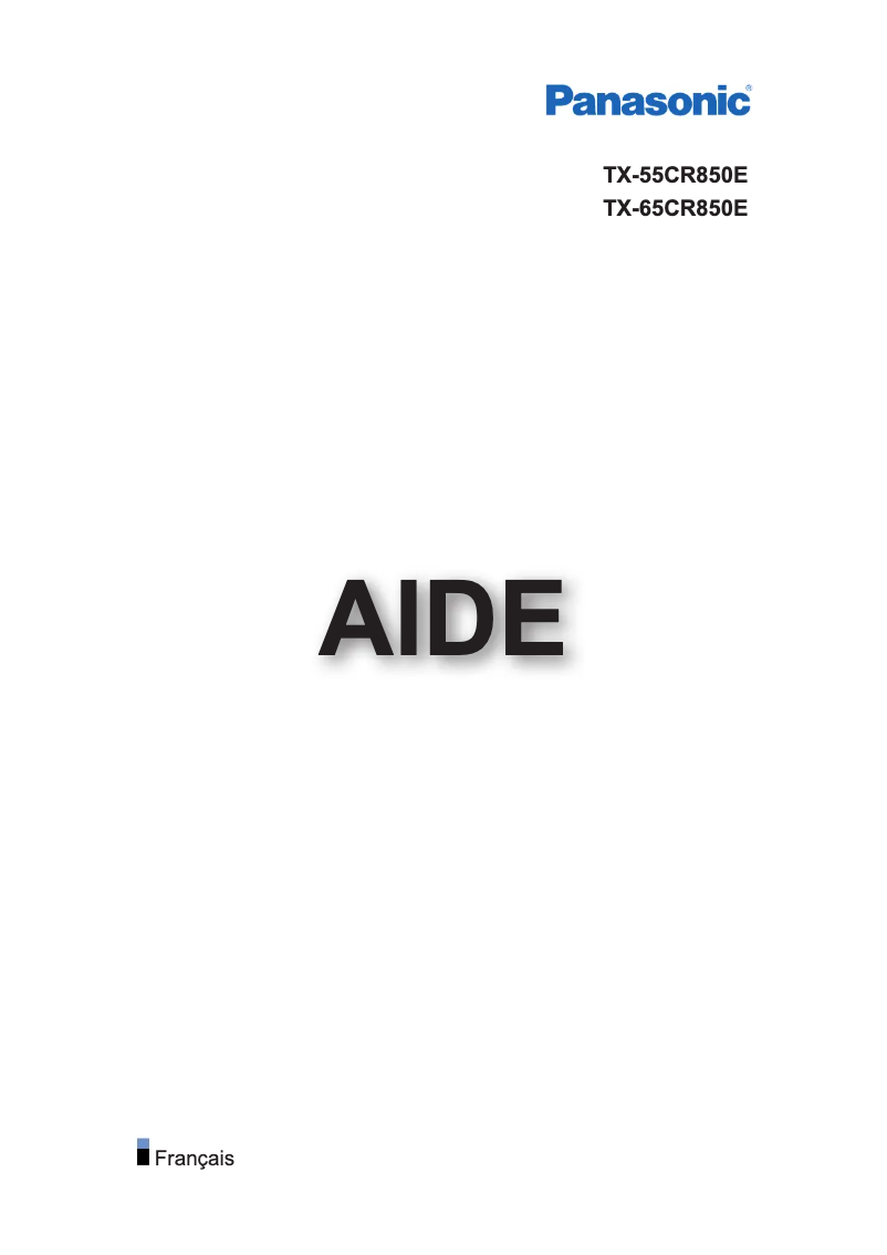 First page image of the manual for TX-65CR850E