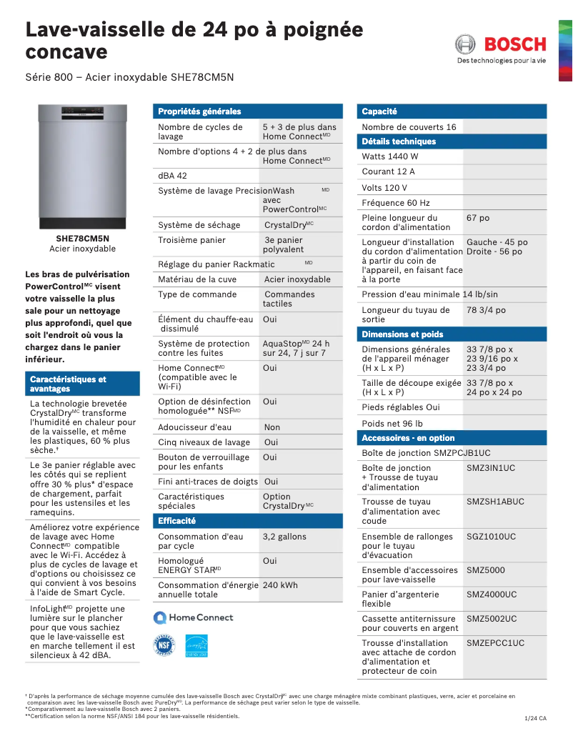 First page image of the manual for SHE78CM5N