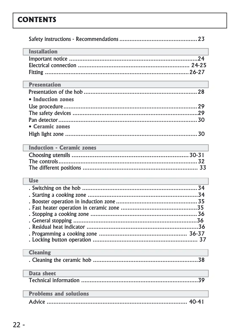 Page 1 of the manual User Manual Rosieres VI 60 C PN