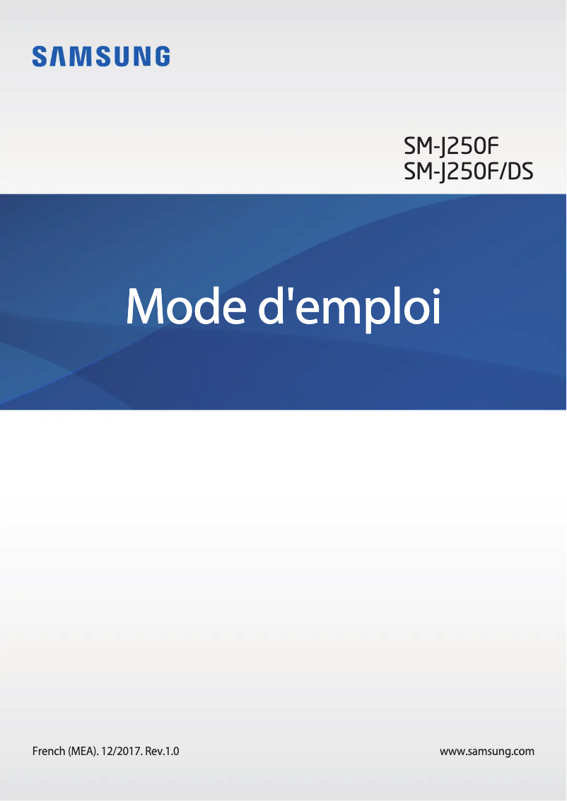 Page 1 of the manual User Manual Samsung Galaxy J2