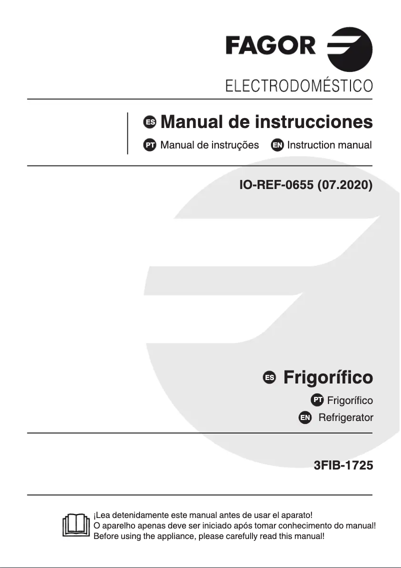Page 1 of the manual User Manual Fagor 3FIB-1725
