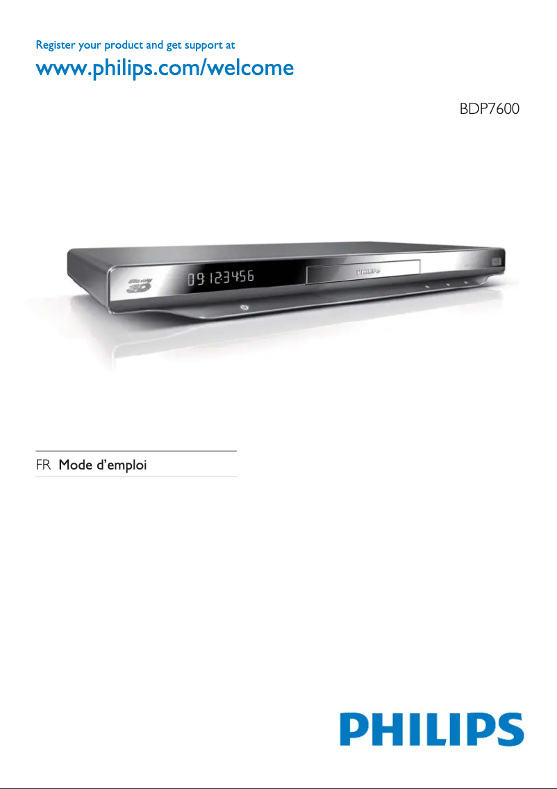 First page image of the manual for BDP7600