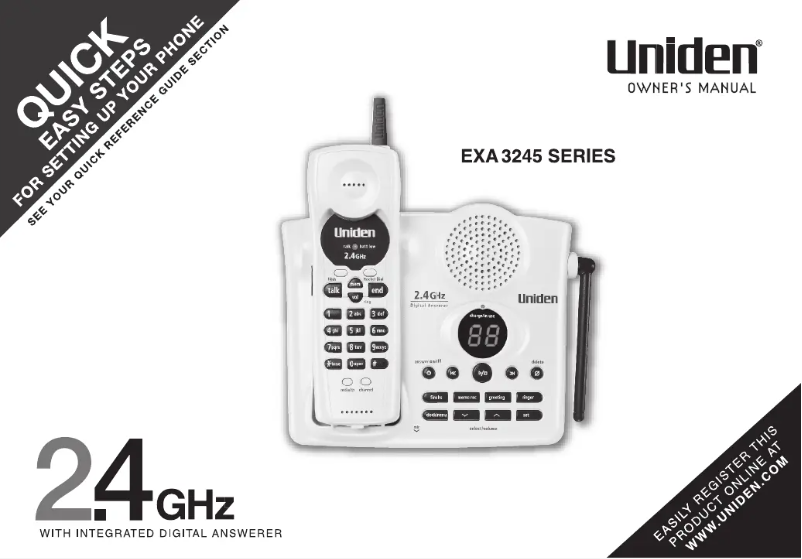 Page 1 of the manual User Manual Uniden EXA 3245