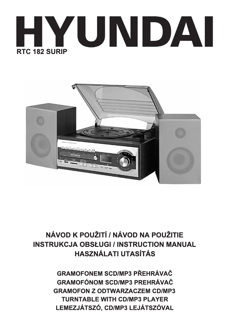 Page 1 of the manual User Manual Hyundai RTC 182 SU