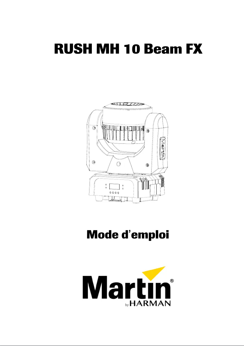 Page 1 of the manual User Manual Martin RUSH MH 10 Beam FX