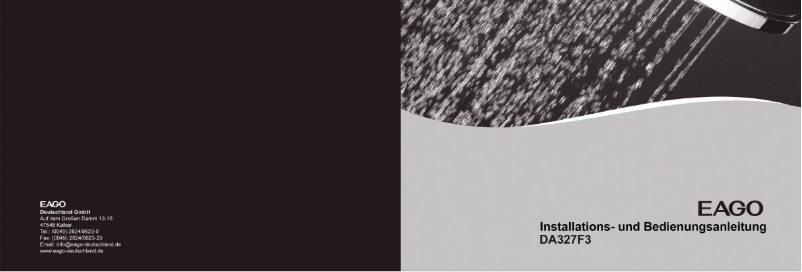 First page image of the manual for DA327HF3