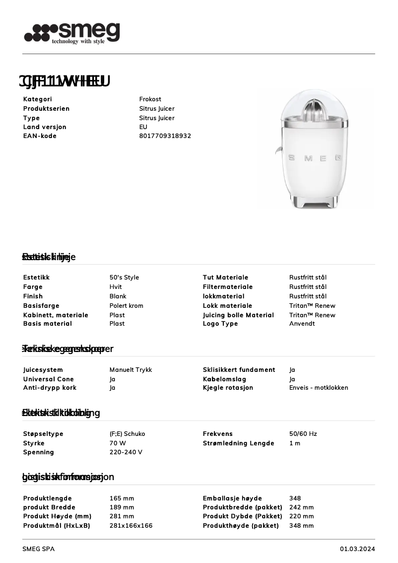 First page image of the manual for CJF11