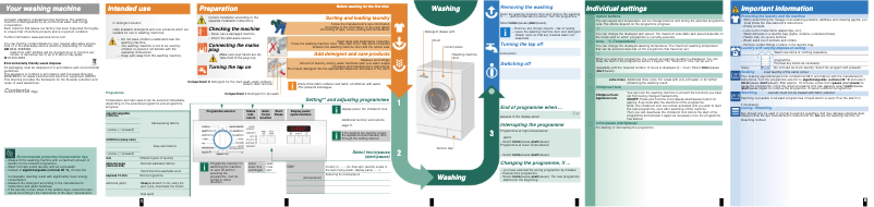 Page 1 of the manual Use and Maintenance Manual Siemens WM12E226EE