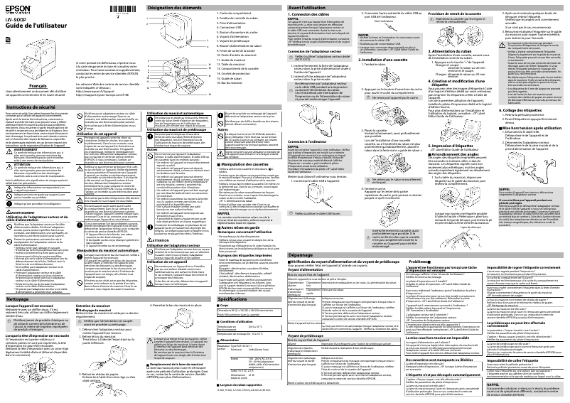 First page image of the manual for LabelWorks LW-900P