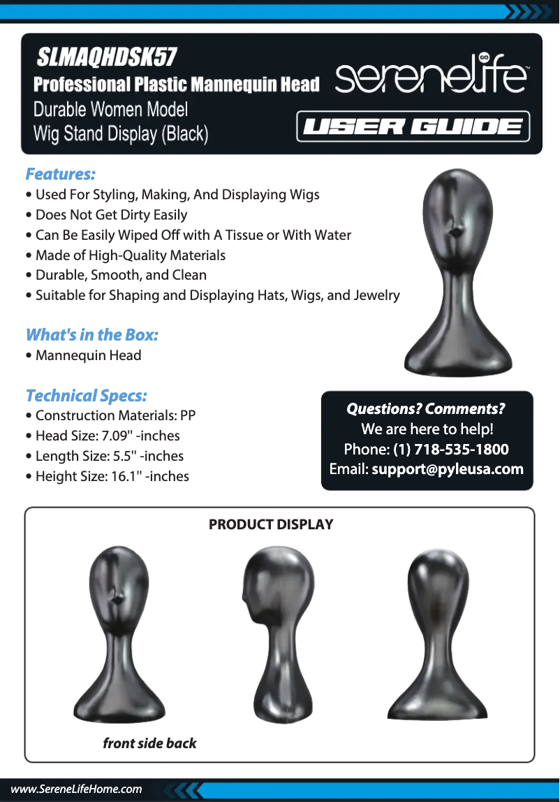 Page 1 of the manual User Manual SereneLife SLMAQHDSK57