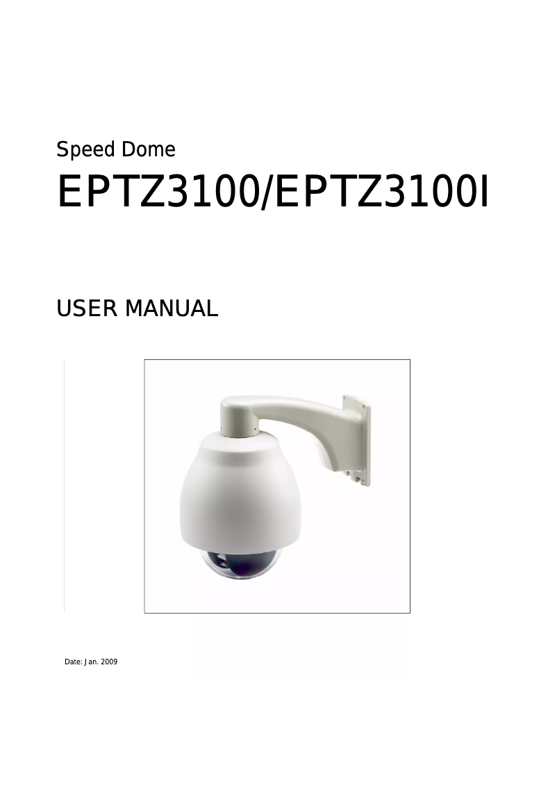First page image of the manual for EPTZ3100i