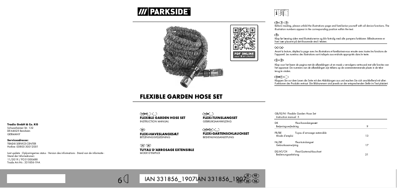 First page image of the manual for IAN 331856