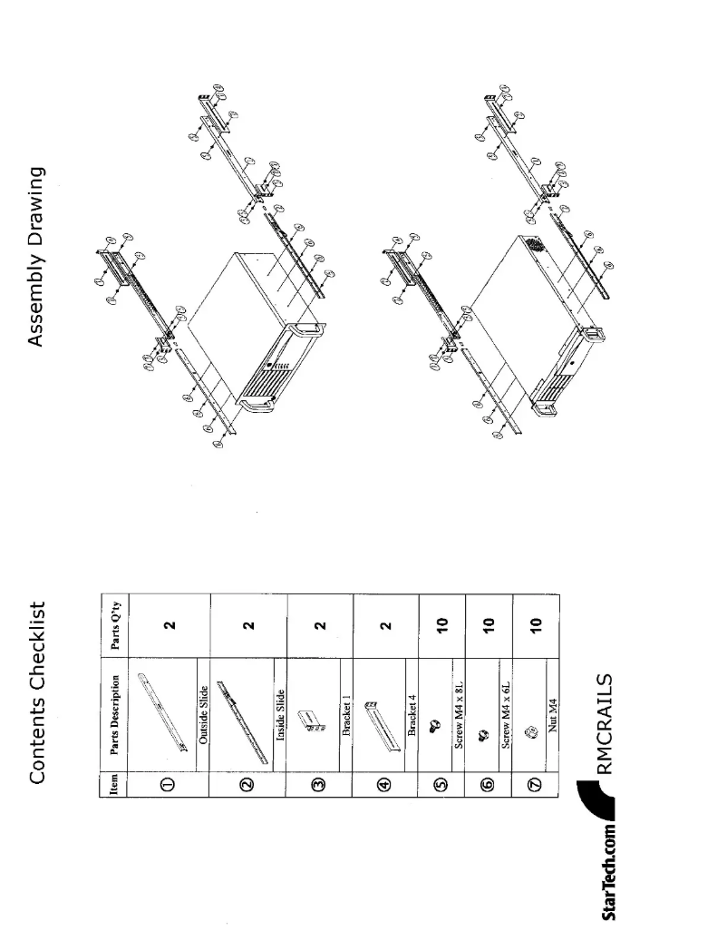 First page image of the manual for RMCRAILS
