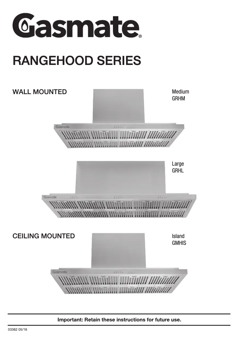 Page 1 of the manual User Manual Gasmate GMHIS