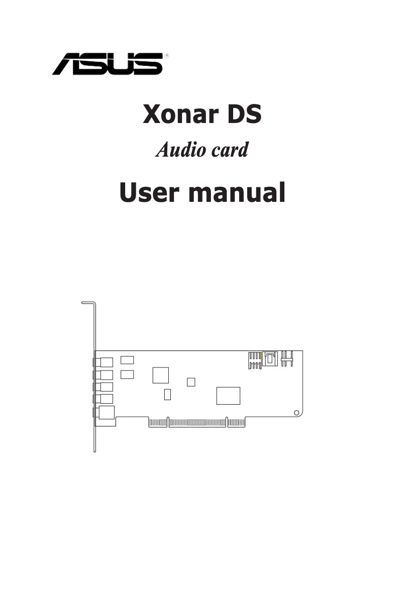 Image de la première page du manuel de l'appareil Xonar DS