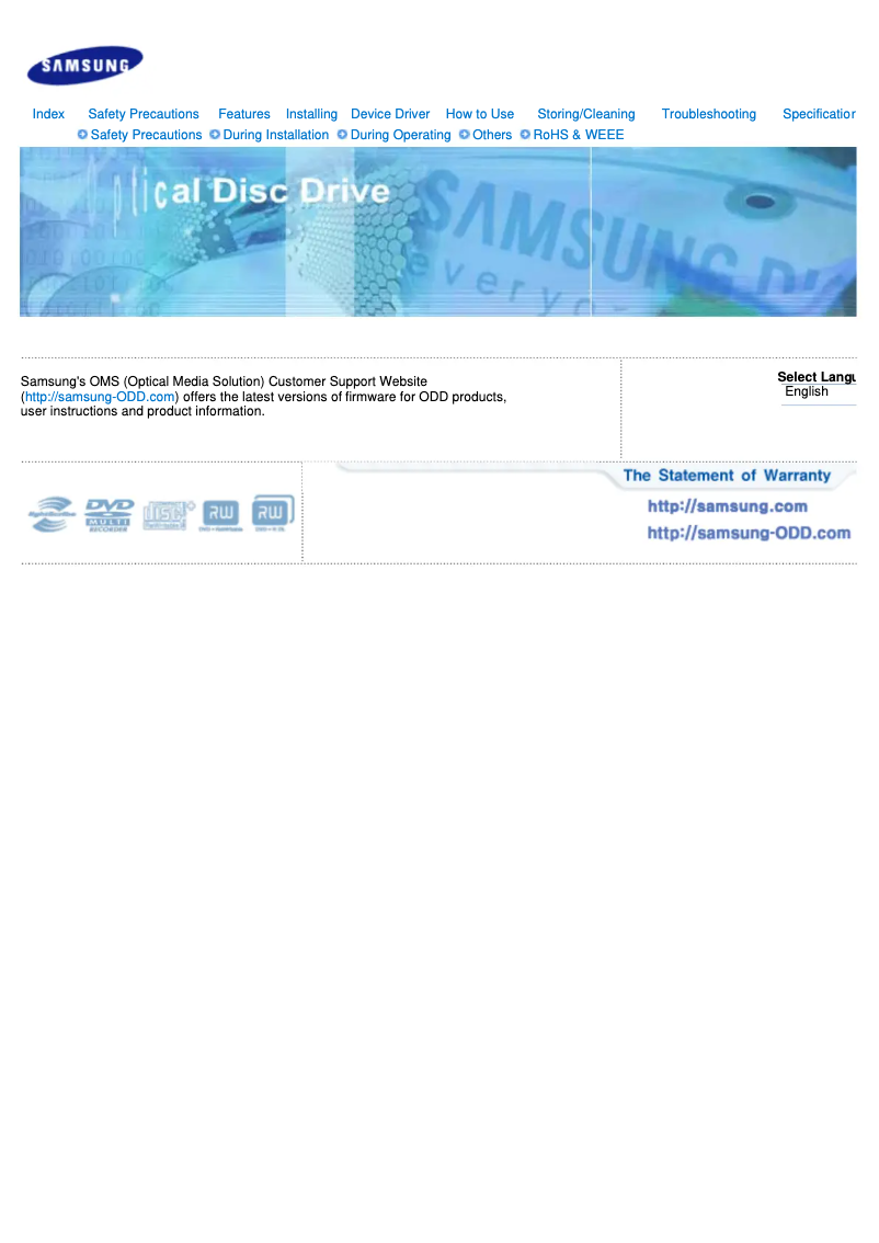 Page 1 of the manual User Manual Samsung SE-S164L