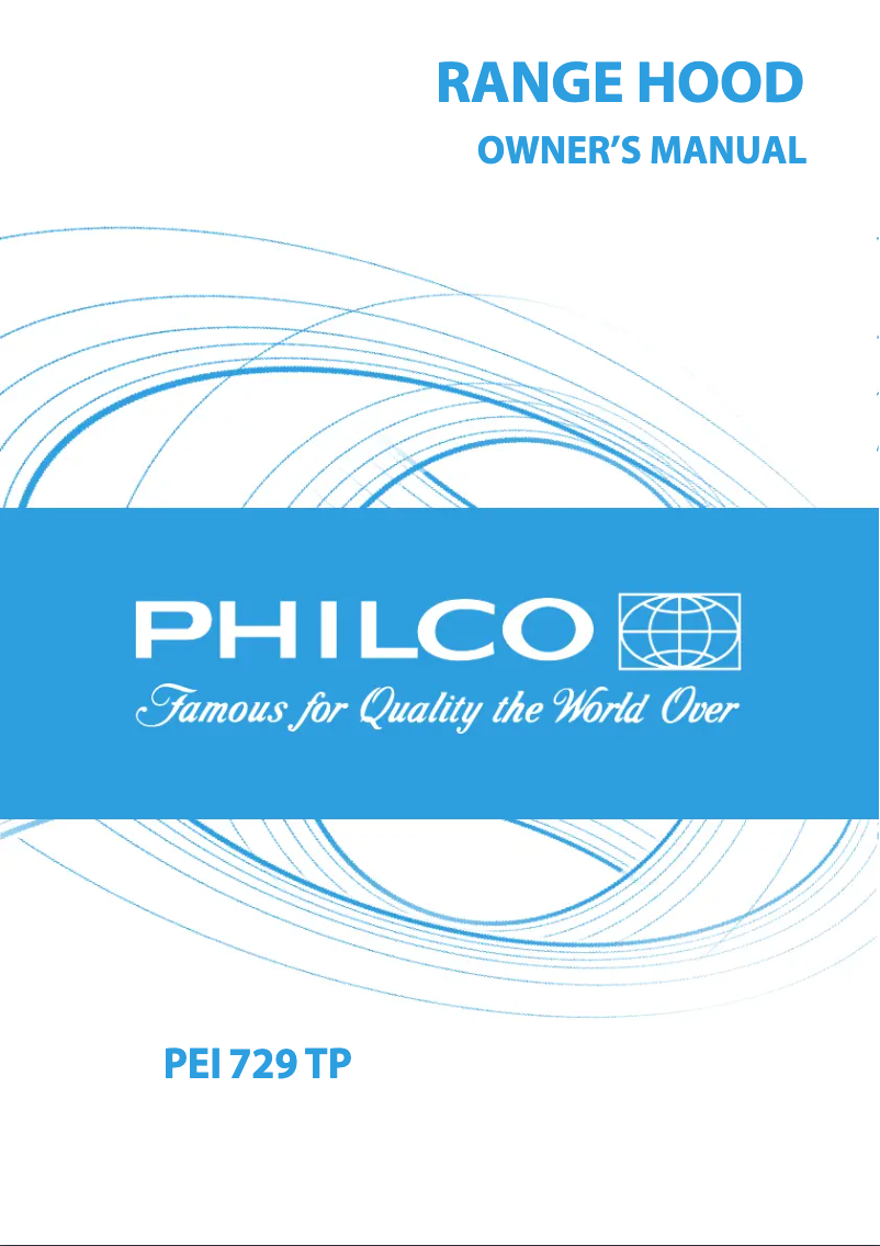 Page 1 of the manual User Manual Philco PEI 729 TP