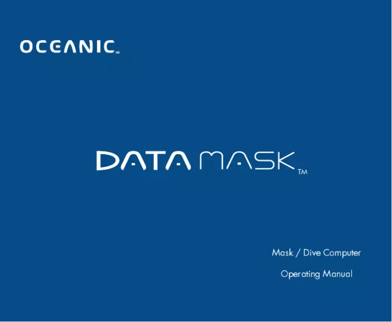 Page 1 de la notice Manuel utilisateur Oceanic DataMask HUD