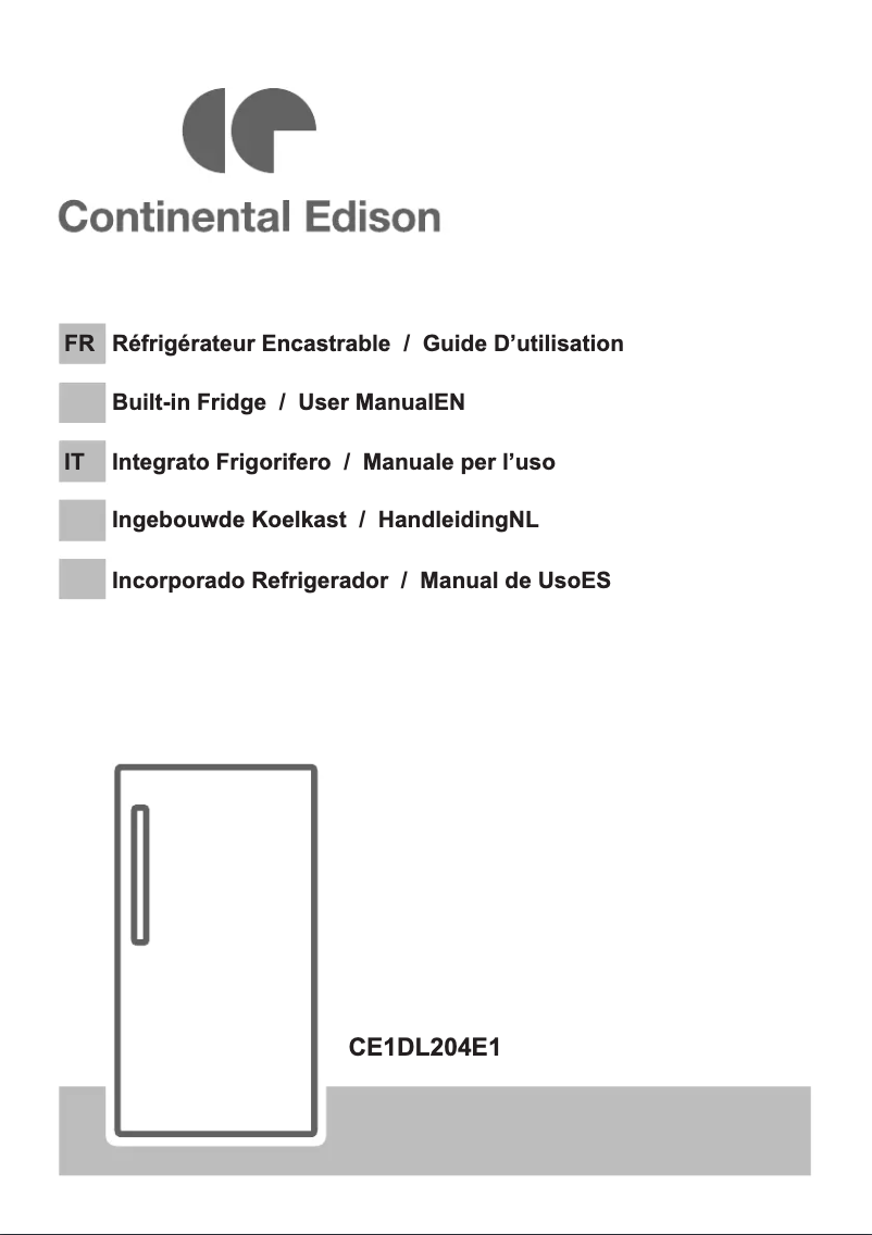 Page 1 of the manual User Manual Continental Edison CE1DL204E1