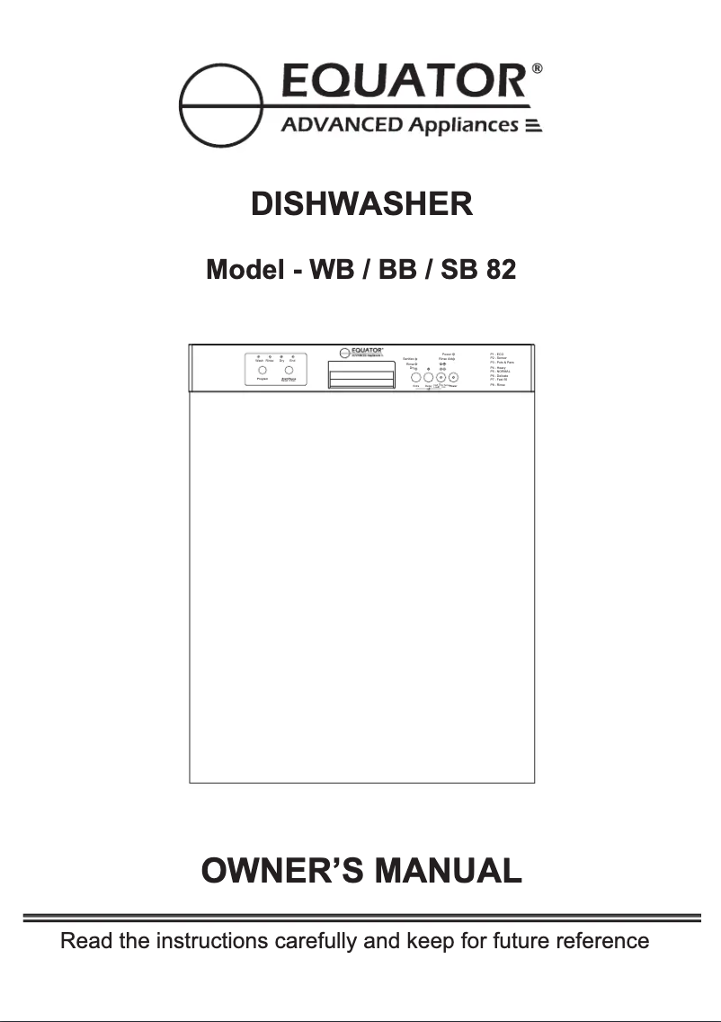First page image of the manual for WB82