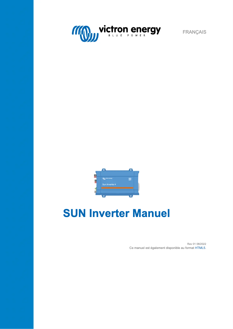 First page image of the manual for Sun Inverter