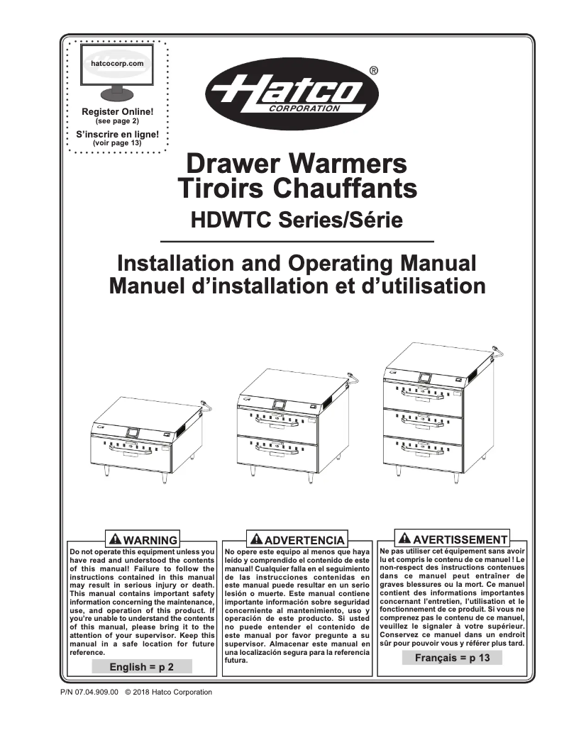 First page image of the manual for HDWTC-2