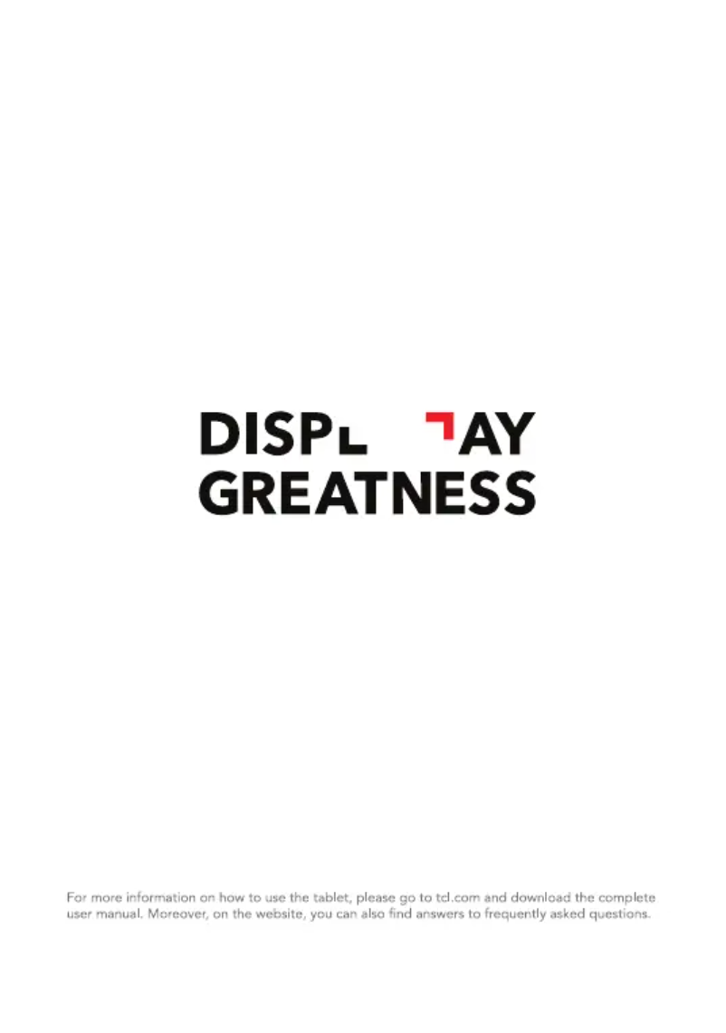 First page image of the manual for TAB 8