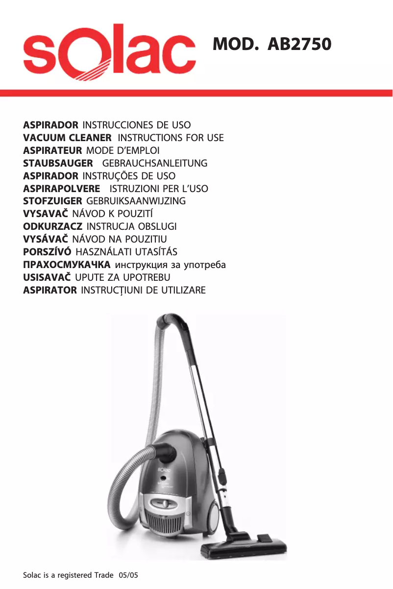 First page image of the manual for Speedy Parquet AB2750