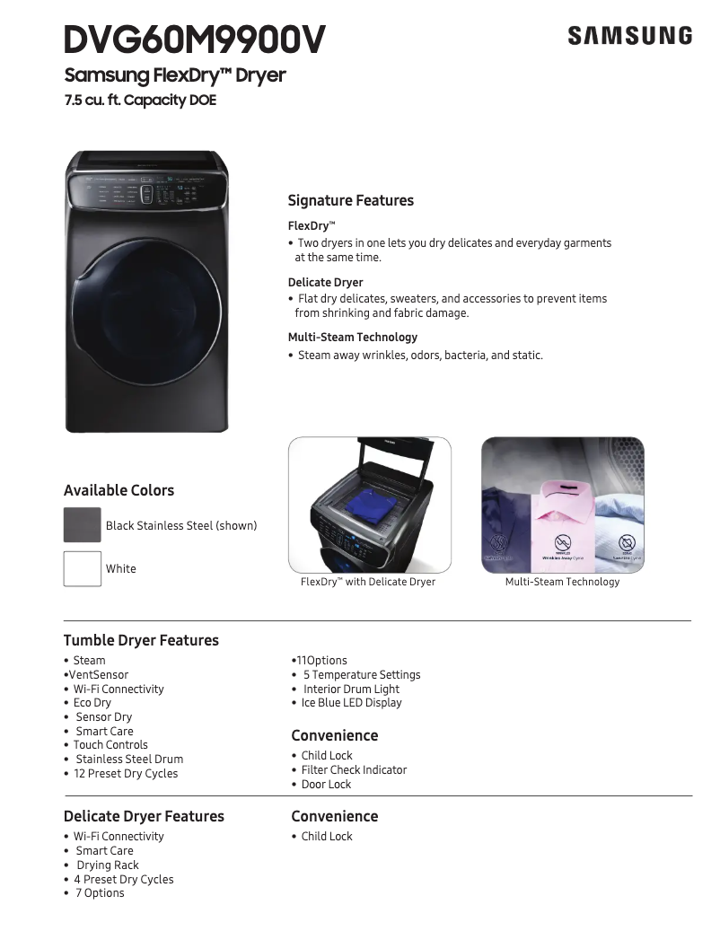 First page image of the manual for DVG60M9900V