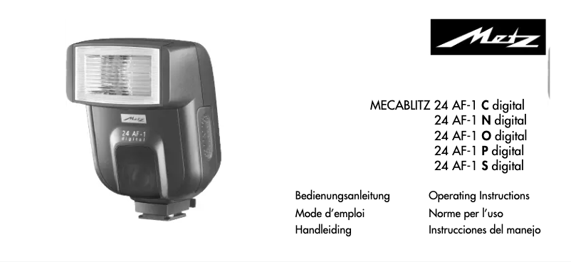 First page image of the manual for mecablitz 24 AF-1