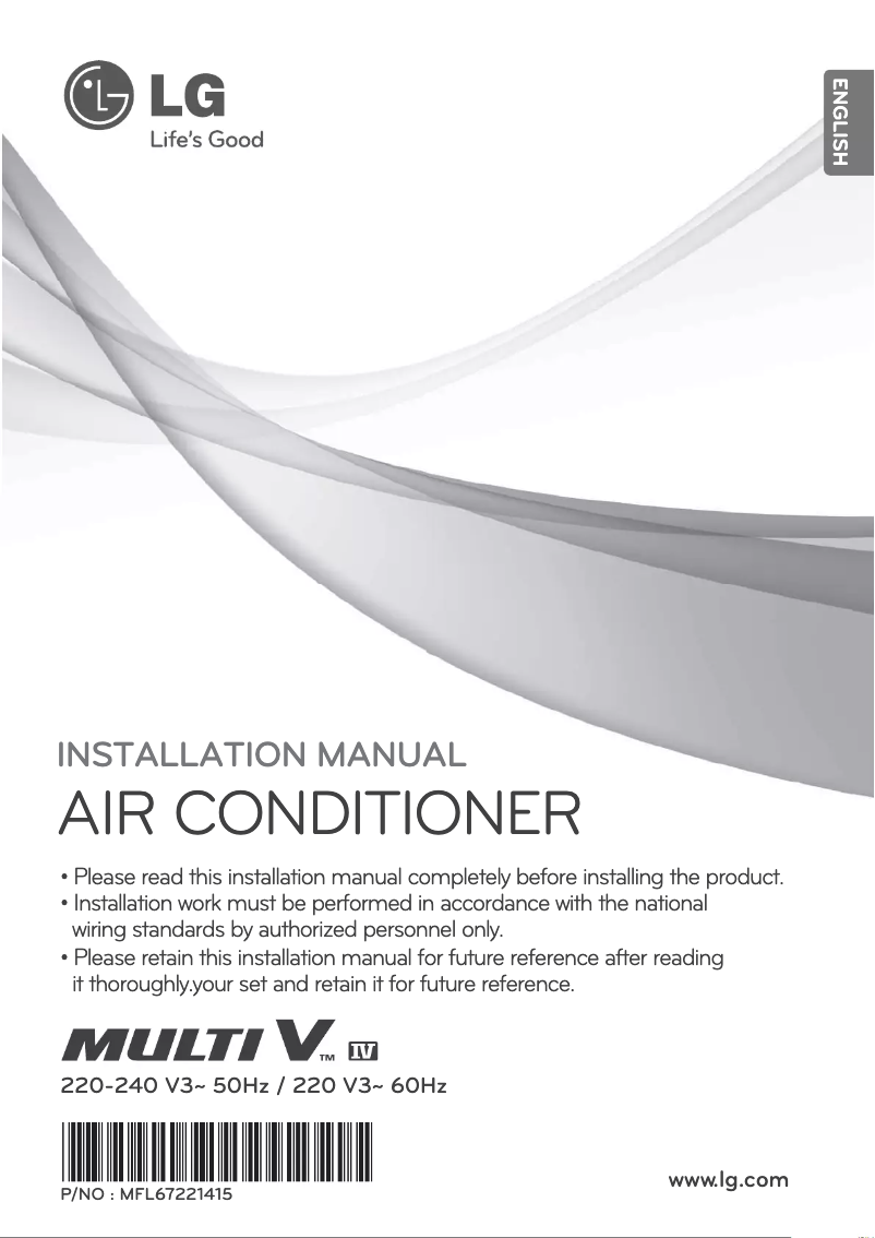 First page image of the manual for ARUV080BTS4