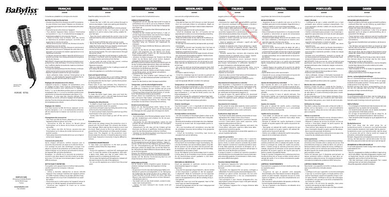 First page image of the manual for Big Hair Dual AS950E