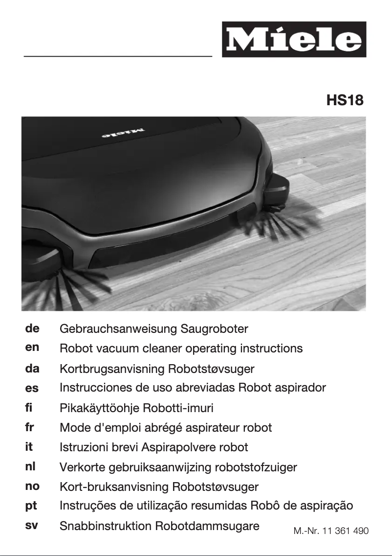 Page 1 of the manual User Manual Miele Scout RX2 Runner