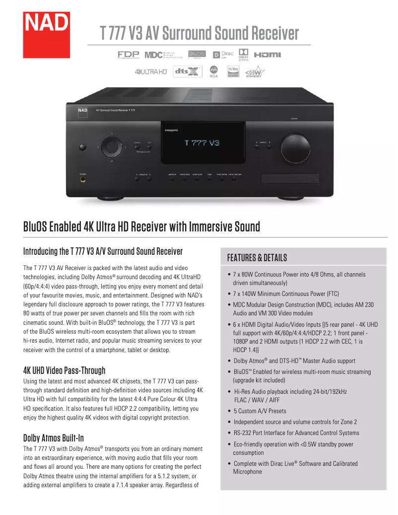 First page image of the manual for T 777