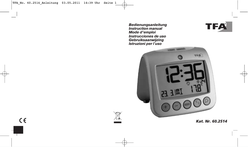 Page 1 de la notice Manuel utilisateur TFA 60.2514