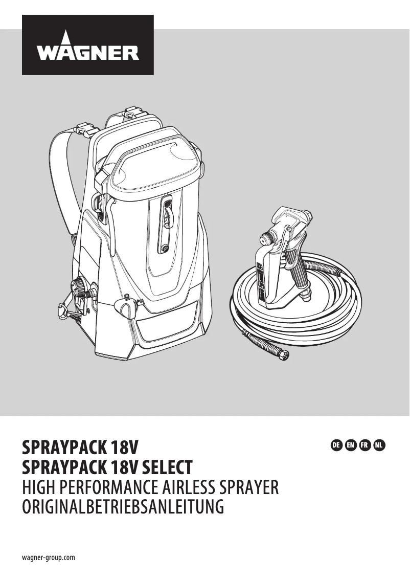 Page 1 of the manual User Manual Wagner SprayPack 18V
