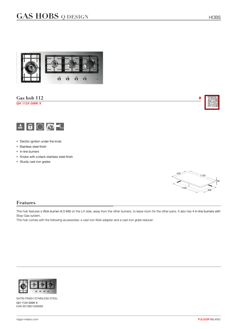 First page image of the manual for QH 1124 G WK