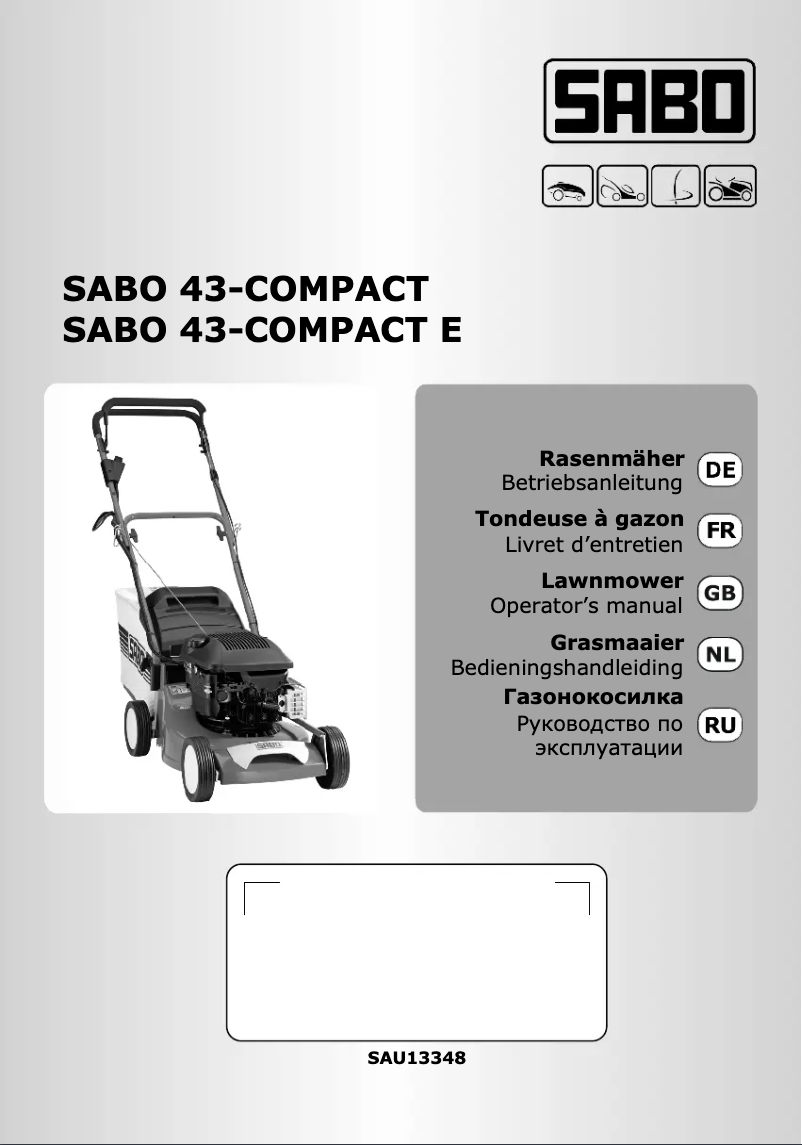 Page 1 of the manual User Manual SABO 43-Compact E