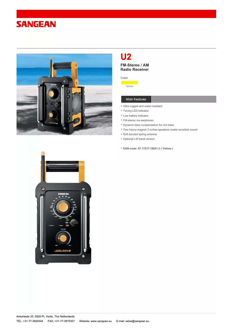 First page image of the manual for U2