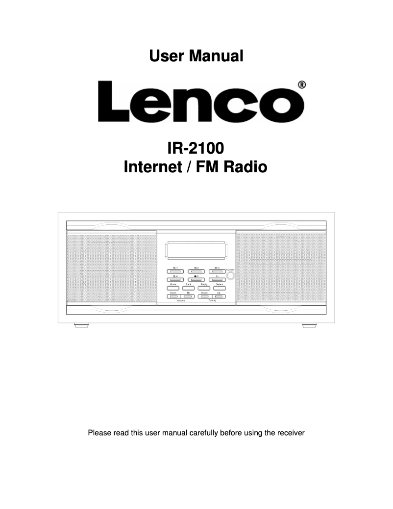First page image of the manual for IR-2100 B