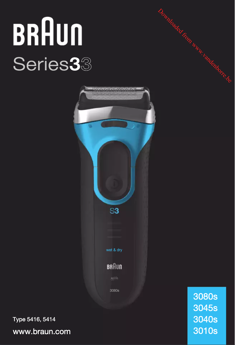 Page 1 of the manual User Manual Braun Series 3 3040s