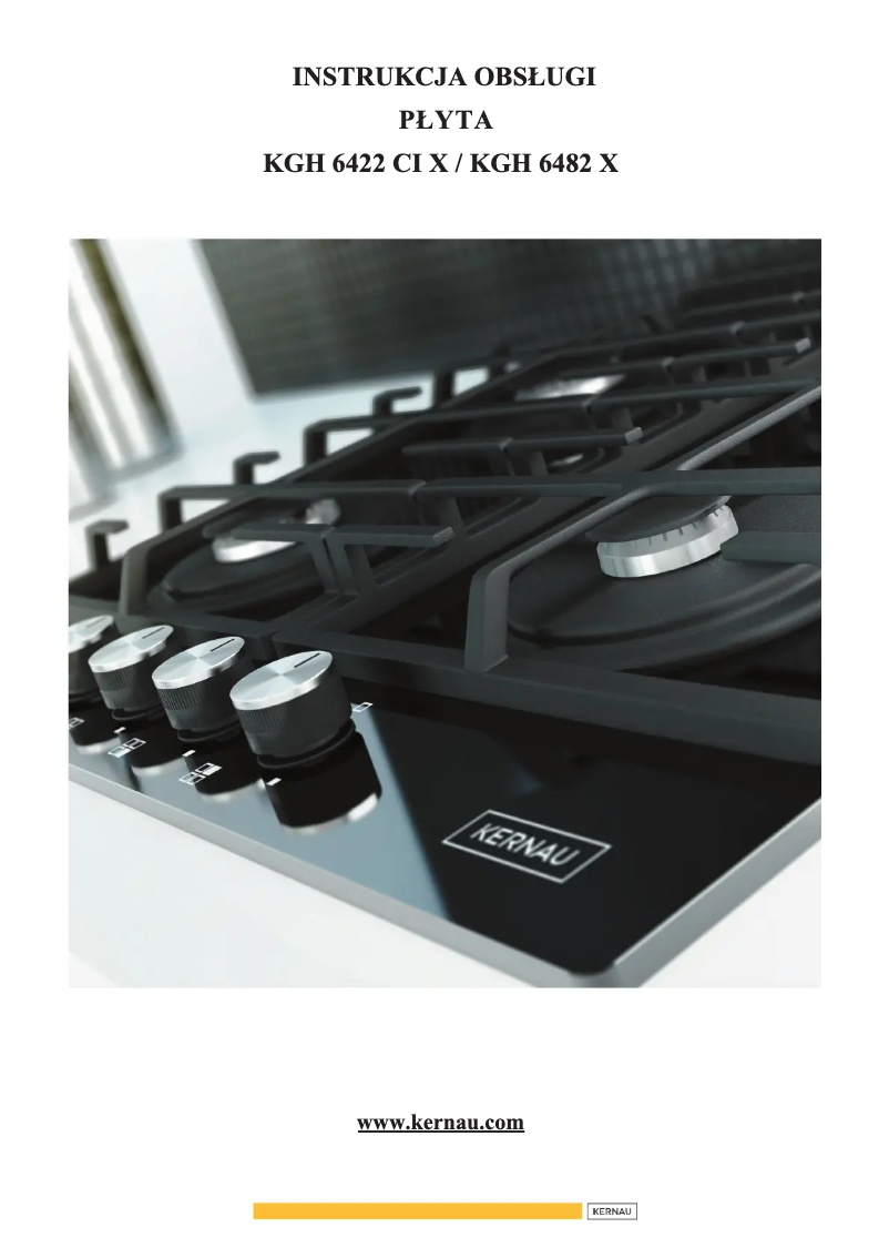 First page image of the manual for KGH 6422 CI X