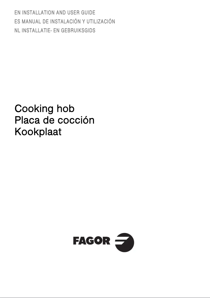 Page 1 of the manual User Manual Fagor CFI-4GLSTABUT