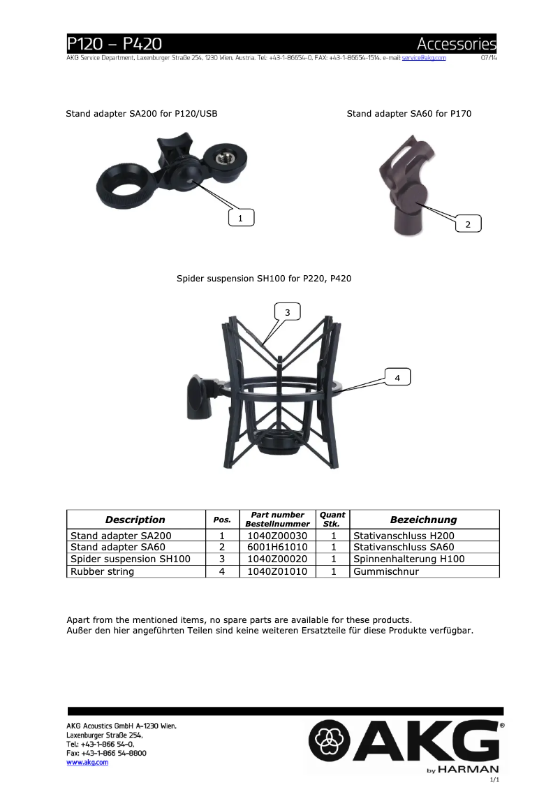 First page image of the manual for P170